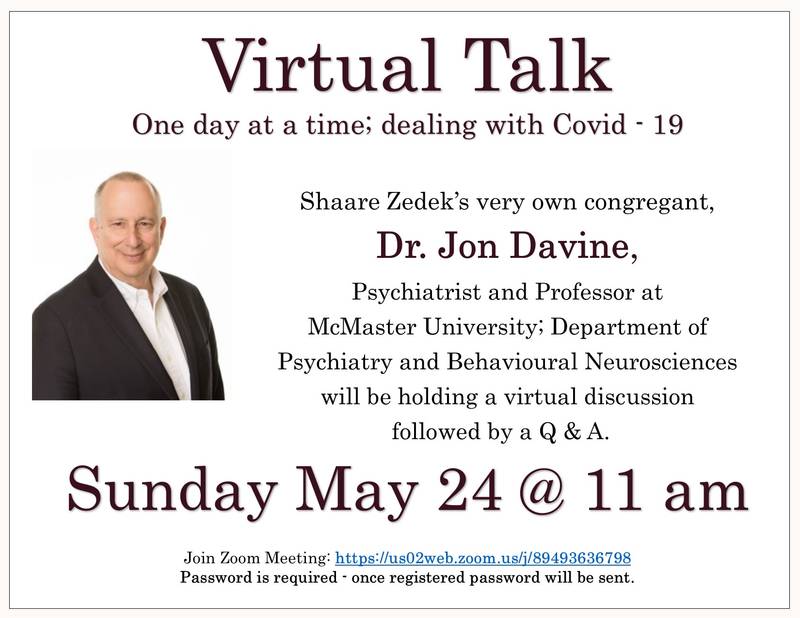 Banner Image for Virtual Talk One day at a time; dealing with Covid - 19